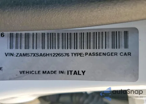 2017 Maserati Ghibli z USA, uszkodzony, nr VIN ZAM57XSA6H1226576